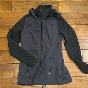 North face black sweater jacket